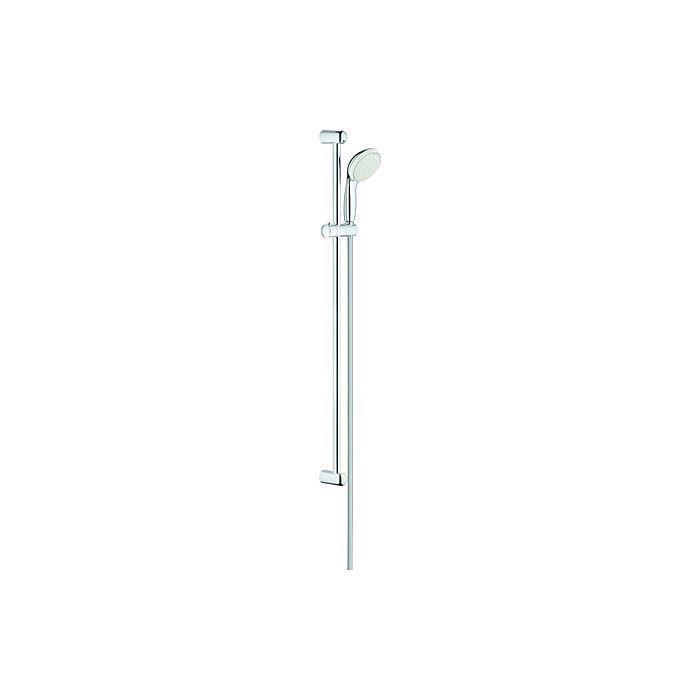 Grohe Tempesta Brausegarnitur 2764610E chrom, Brausestange 90 cm, 2 Strahlarten, Durchflussbegrenzer 5,7 l/min
