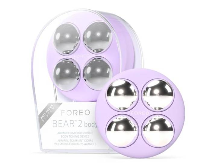 FOREO BEAR 2 body Anti Cellulite Massagegerät mit Mikrostrom - Dermaroller & Lymphdrainage - Strafft & Konturiert - Körper Massagegerät - Erhöht die Aufnahme von Hautpflegeprodukten - Lavender