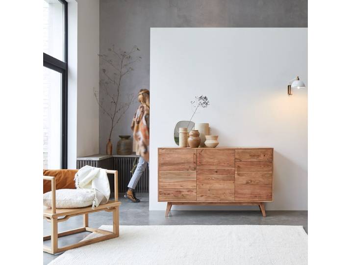 Buffet Anrichte Sideboard Highboard 150 Akazienholz Massiv neu Tikamoon - Natur