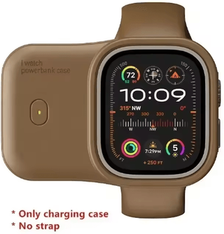 Inspire Essentials Portable Apple Watch Wireless Charger Power Bank brown