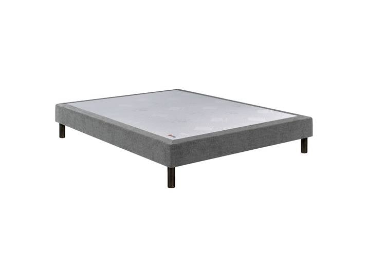 Sommier Nature confort médium 18 cm - Epeda chenillé gris 100x200