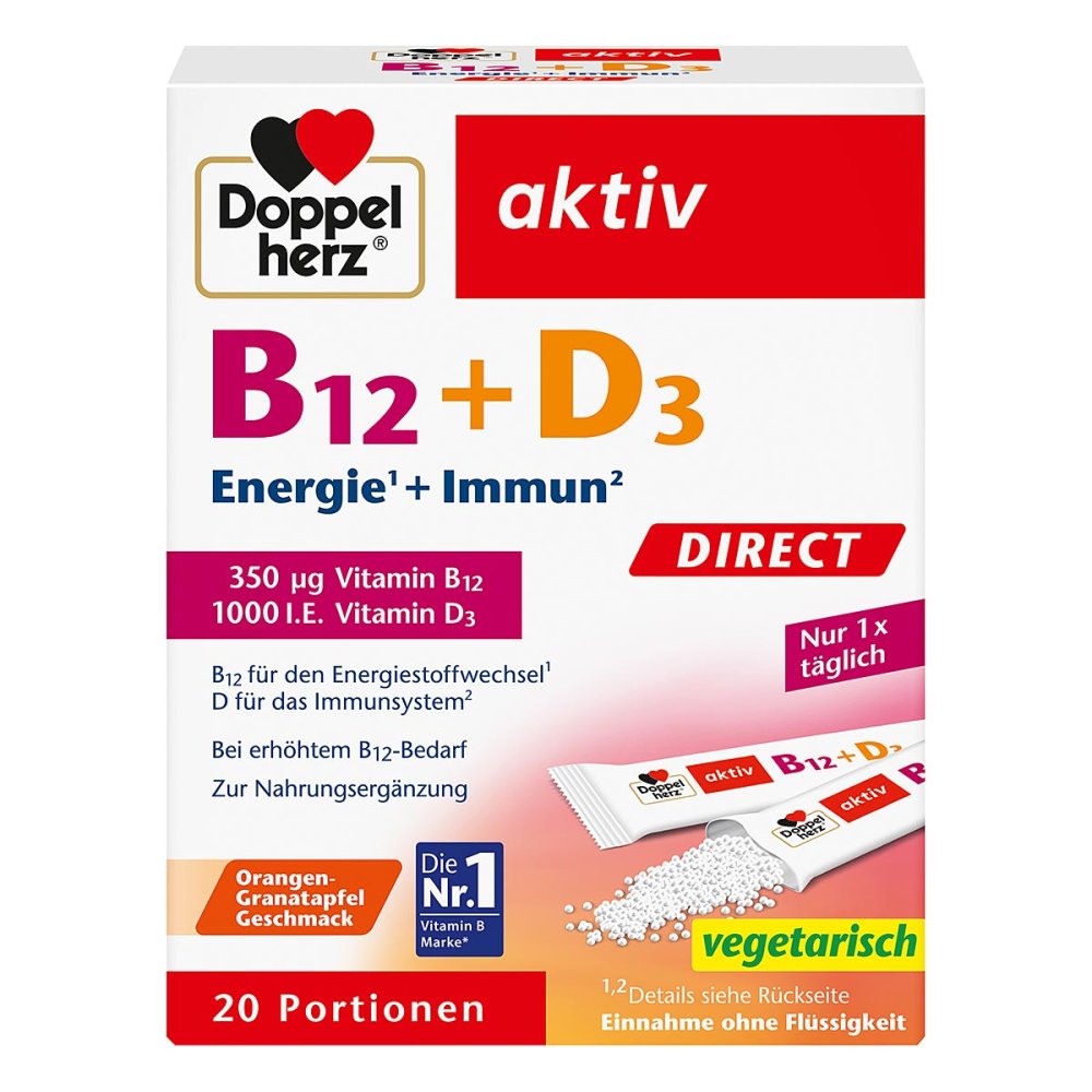 Queisser Pharma GmbH & Co. KG Doppelherz B12+d3 Direct Pellets 18302285