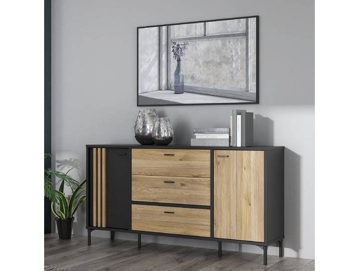 Buffet 160 x 86 x 42cm Marron/Noir