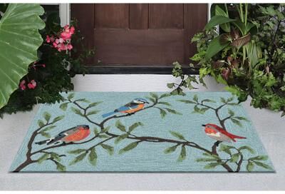 Lush Decor Ravella Birds On Branches Indoor/Outdoor Rug