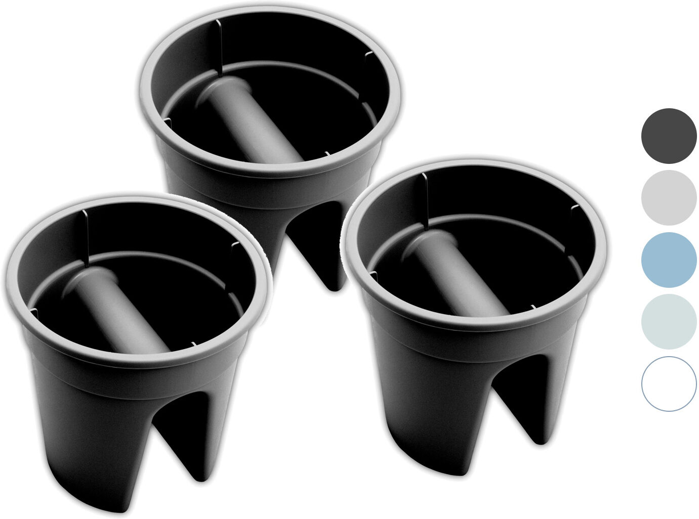 KHW Balkonkasten »Flowerclip«, 3er Set
