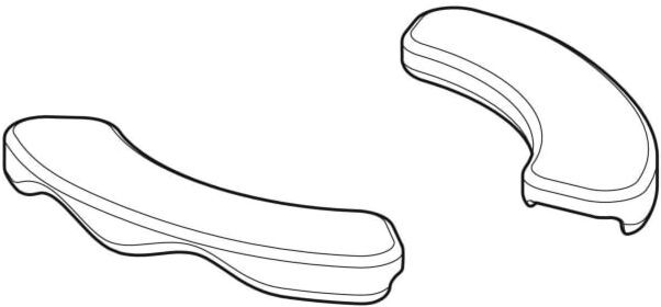 Geberit Set Sitzauflagen für WC 572940000 grau