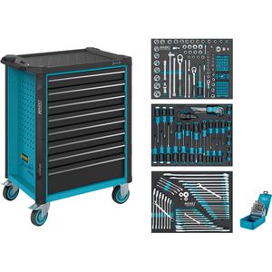 Hazet Werkzeugwagen Assistent 179N-8/234, 234-teilig, blau, 8 Schubladen, mit Werkzeug