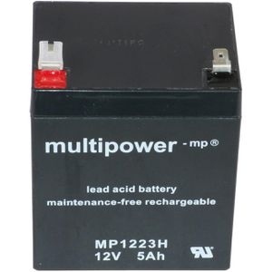 Multipower AGM-Batterie MP1223H, 12 V, 5 Ah, Faston 6,3 mm Anschluss
