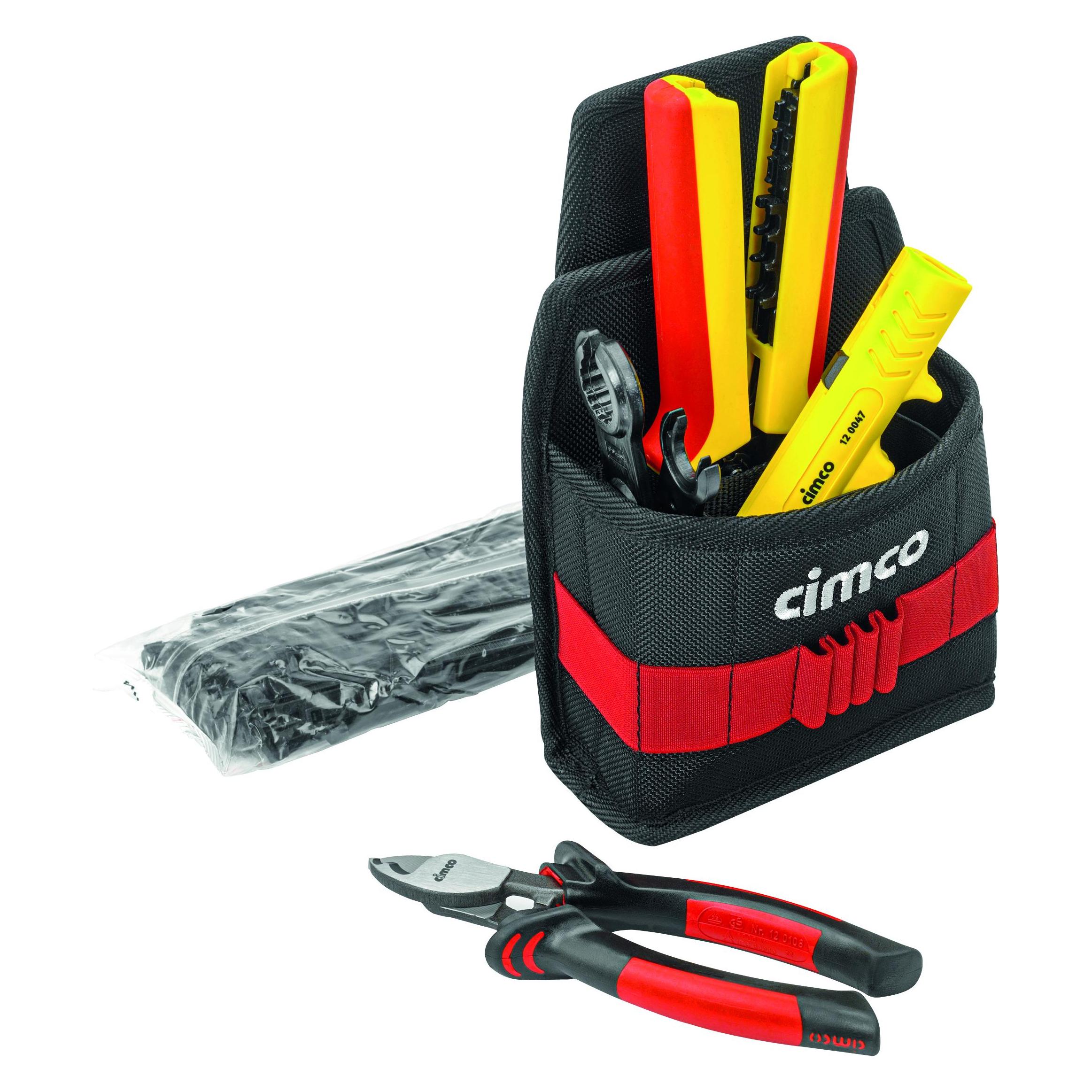 Cimco Gürteltasche Solar inkl. 5 Tlg 170475 Elektriker, Handwerker Werkzeug-Gürt (170475)