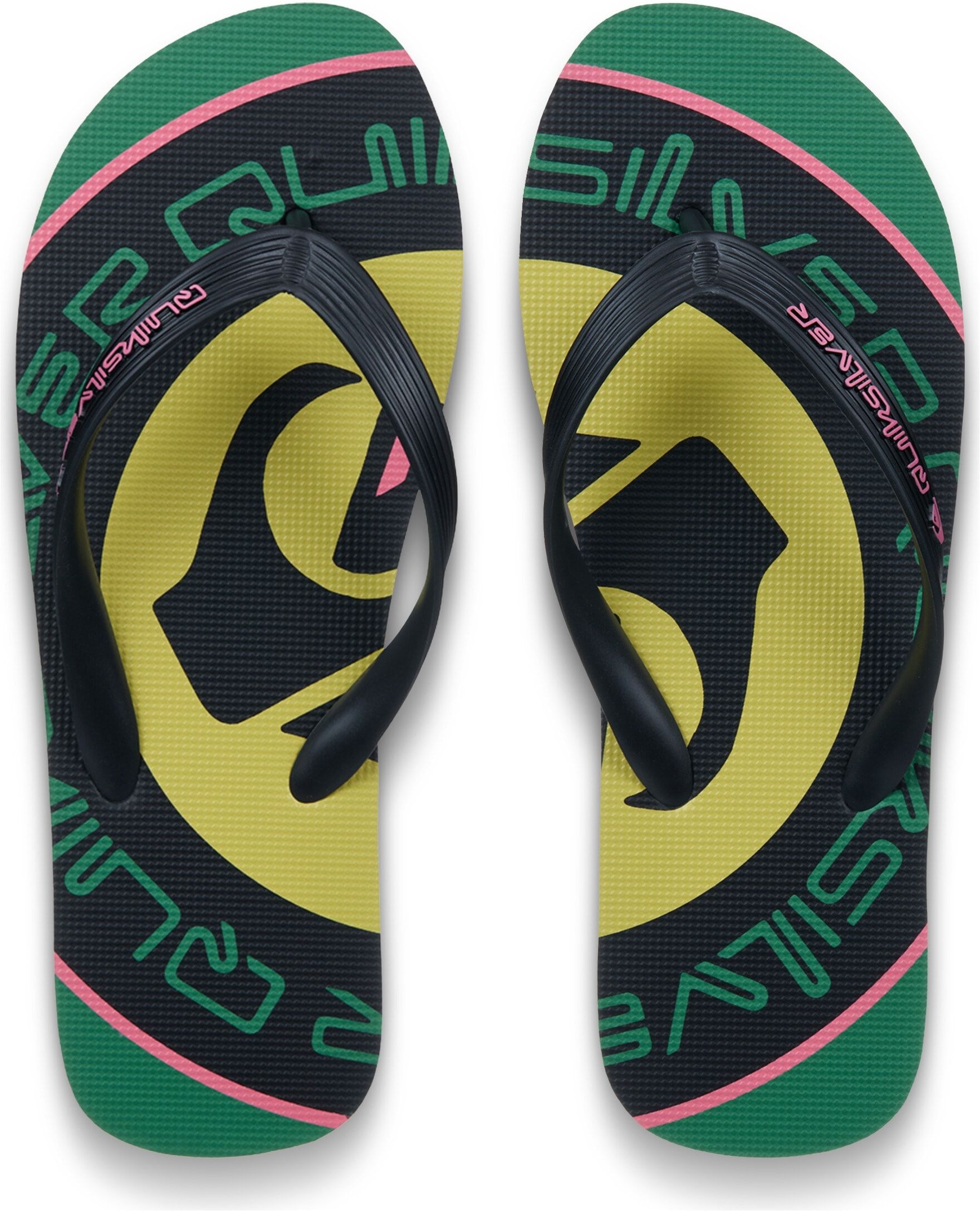 Zehentrenner QUIKSILVER "MOLOKAI SCREEN", Herren, Gr. 42, Synthetik, bunt (leprechaun), Schuhe Zehentrenner, Sommerschuhe