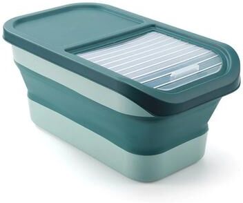 Uplifted Goods Collapsible Pet Food Storage Container With Airtight Lid green 13lb