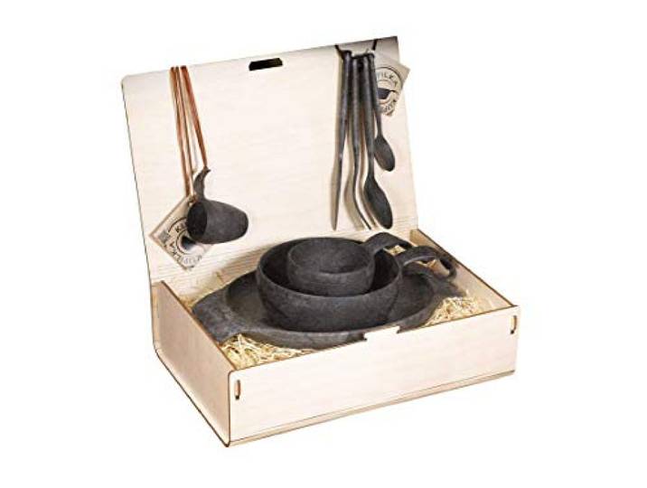 Kupilka Premium Set - 8 TLG. Outdoor Geschirr-Set (kelo (schwarz))