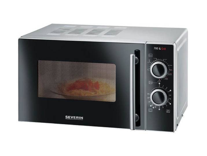 Severin MW7875 Mikrowelle mit Grillfunktion silber/schwarz