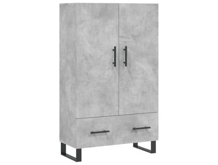Highboard Betongrau 69,5x31x115 cm Holzwerkstoff mit Metallbeinen Stauraum, Metallbeine, Holzwerkstoff, moderne Optik, robuste Oberplatte