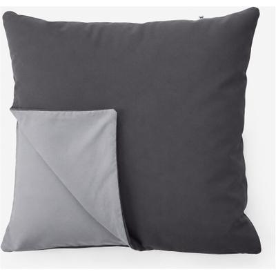 Kissenbezug WOLKENFELD "Renforcé Kissenbezug Baumwolle - Natürlich weiches Schlafgefühl", grau (hellgrau, dunkelgrau), B:80cm L:80cm, Renforcé, Obermaterial: 100% Baumwolle, Kissenbezüge, Kissenbezug, Größe 80x80, 40x80 und 70x90 cm; versteckter...