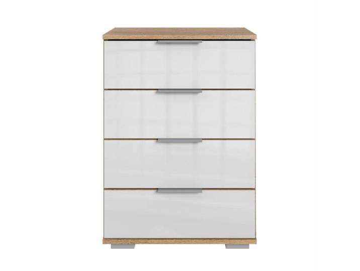 Wimex Easy Plus Nachtkommode - Plankeneiche Nachbildung, Glas we