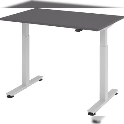 bümö elektrisch höhenverstellbarer Schreibtisch graphit 120x80 cm - Schreibtisch höhenverstellbar elektrisch, elektrischer Schreibtisch & Gaming