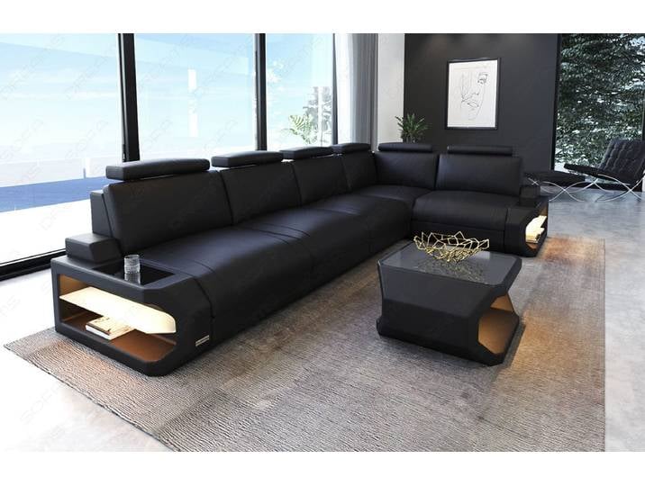 Leder-Ecksofa Siena L Lang Komfort & Stil