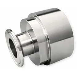 Clamp-Kupplung DIN 32676 mit IBC-Innengewinde S60x6  Edelstahl 1.4404  ohne Dichtung - 91 mm