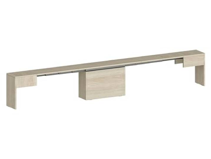 möbelando Essbank >Pachino< Ausziehbank, aus melaminharzbeschichteter Spanplatte, in Ulme, platzsparend als Beistelltisch verwendbar - 66/290x45x25cm (BxHxT), Made in Italy