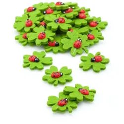 Streuteile "Kleeblätter", 3,5 cm, 24 Stück