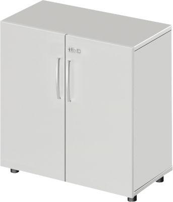 Schäfer Shop Select Schrank LOGIN, 2 Ordnerhöhen, H, B 800 x T 420 x H 788 mm, lichtgrau/lichtgrau