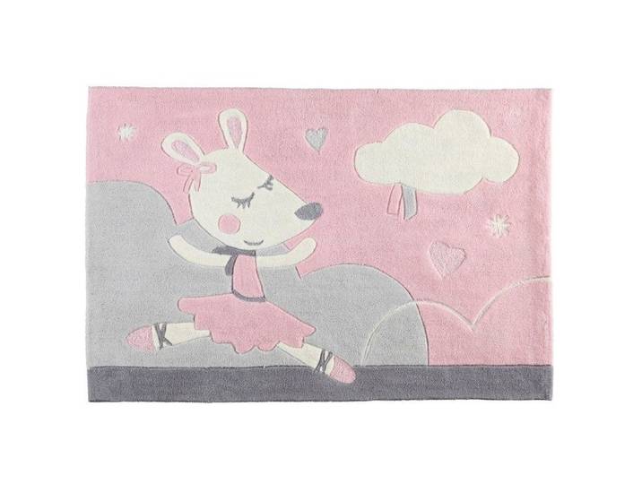 Tapis de chambre tufté 130x90cm en acrylique Rose