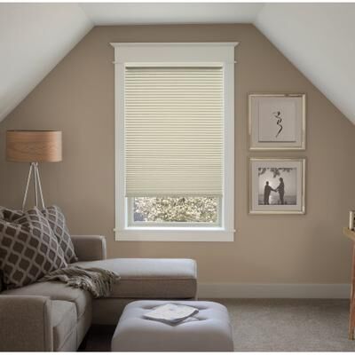 "BlindsAvenue Custom 3/4"" Pleat, Cordless Cellular Shades, Color Natural Taupe, Blackout Fabric"