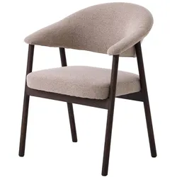 2er-Set Stuhl Elk Stoff Braun Espresso