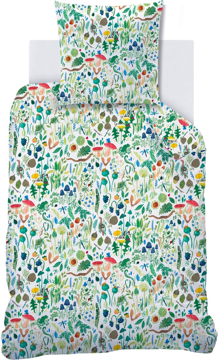 Wee Blue Bell Dekbedovertrek Fauna Flora voor kinderen - 140 x 200 cm - Katoen