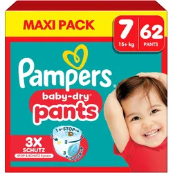 Pampers Baby-Dry Pants (Gr. 7, Halbmonatsbox, 62 Stk.)