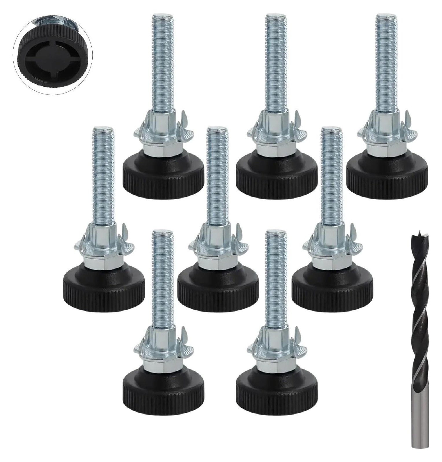 Set van 8 verstelbare meubelpoten