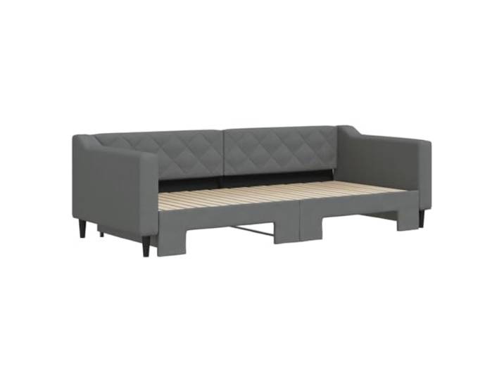 KTHLBRH Schlafsofa mit ausziehbarem Bett, dunkelgrau, 90 x 200 cm, Stoff Gestell aus Holz und Metall, 2 notwendige Matratzen, für Wohnzimmer, modernes Design
