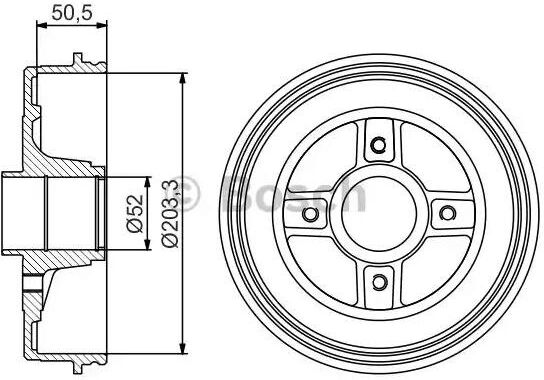 Bosch 0 986 477 308 Brake drum
