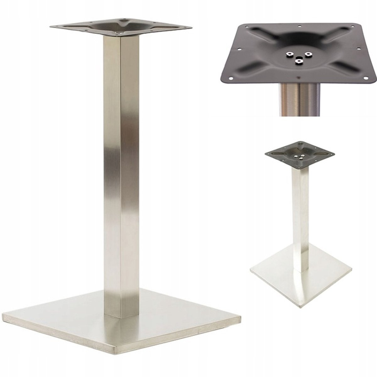 Bankietowo Loft Serie Metalen Tafelonderstel Zilver B/D: 40 x 40 cm