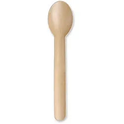 Papstar 120 Kaffeelöffel, Papier pure 13 cm natur