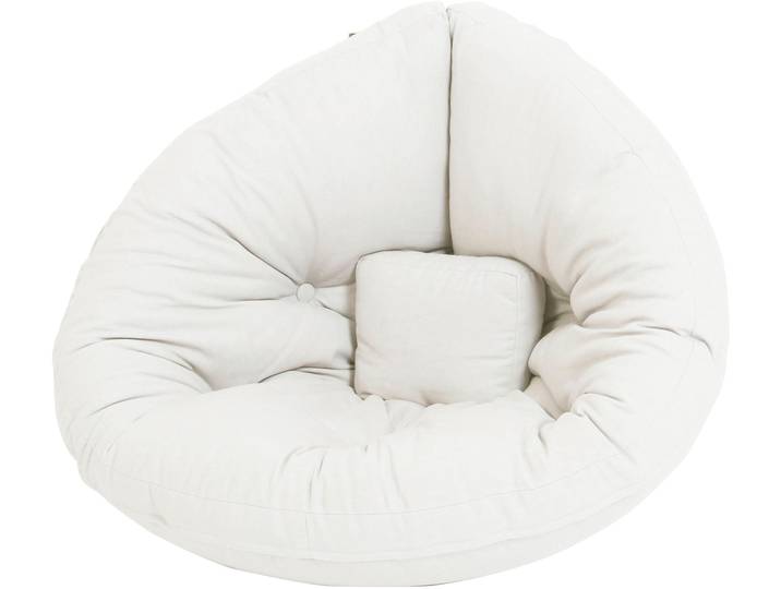 Sessel KARUP DESIGN Mini Nido - ausklappbarer und bequemer Kindersessel , beige (natur), Sessel, Sessel, Gemütlicher Sessel und Matratze in einem – für Kinderzimmer