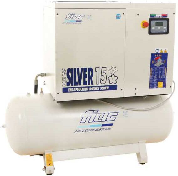 Fiac New Silver 15/300 - Compresseur rotatif triphasé à vis silencieux - Moteur 15 HP