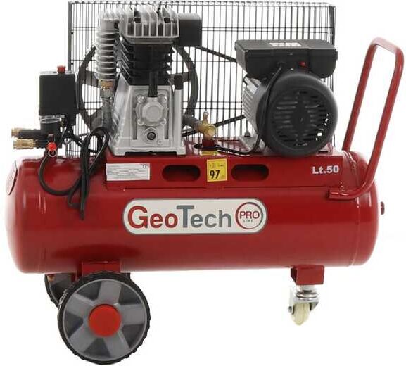 GeoTech Pro BACP50-8-2 - Compresseur d'air électrique à courroie - Moteur 2 CV - 50 litres - puissance 8 bars