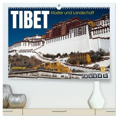 Tibet - Kloster und Landschaft (hochwertiger Premium Wandkalender 2027 DIN A2 quer), Kunstdruck in Hochglanz
