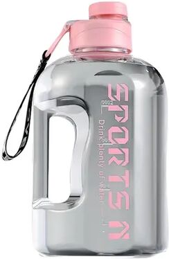 DynamicDeals Portable Large Capacity Water Bottle For Gym, Cycling & Camping Mens Sports Water Kettle With Leak Proof Lid pink 2.7l