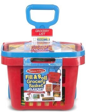 Melissa & Doug Rolling Grocery Basket
