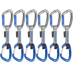MAMMUT Crag Keylock Wire 10 cm Indicator 6-Pack Quickdraws, Größe 10 in Grau Grau