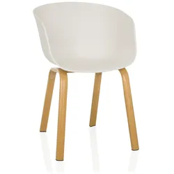 Dining Stuhl / Schalenstuhl OSLO W Kunststoff weiß hjh LIVING
