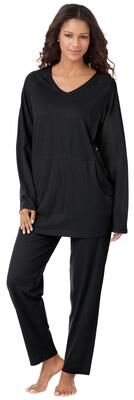 Plus Size Women's 2-Piece Lounge Set by Dreams & Co. in Black (Size S)