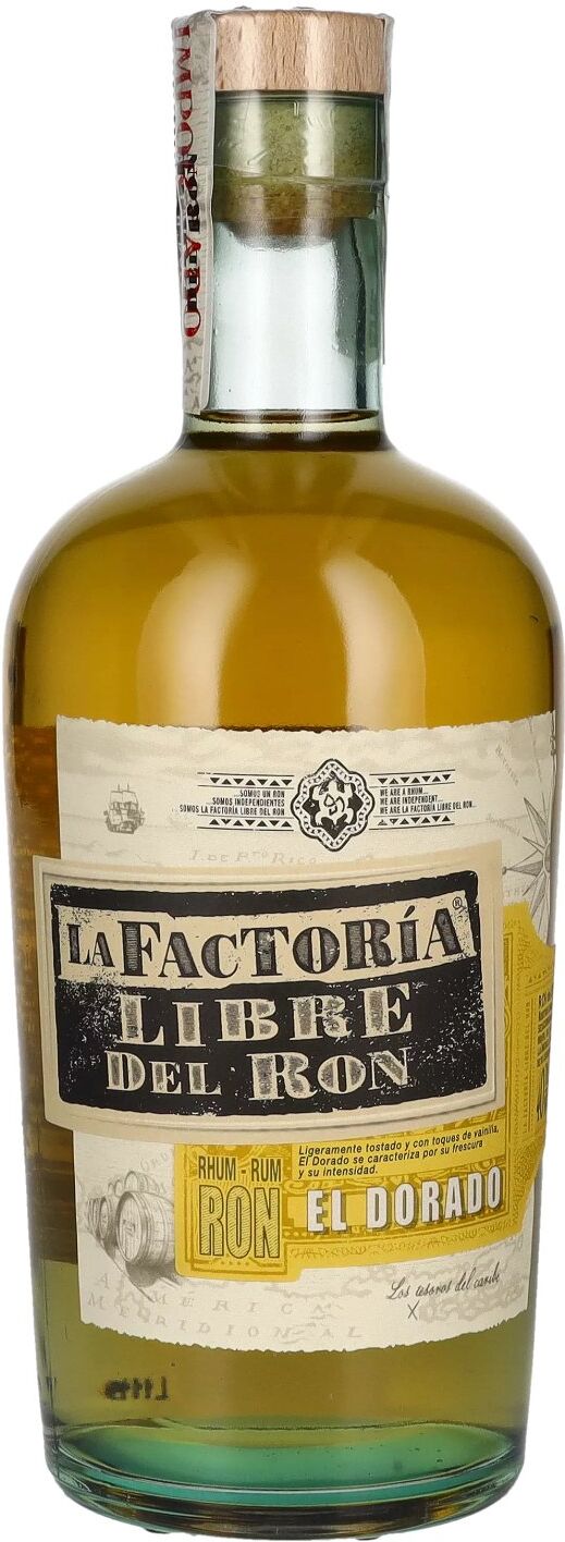 La Factoría Libre Del Ron El Dorado 40% Vol. 0,7l