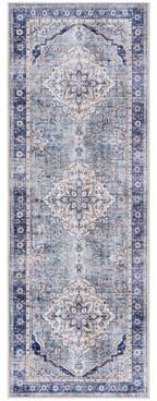 Gertmenian Crystal Print Washable Digital Printed Flat Pile Polyester Slip Resistant Area Rug Collection