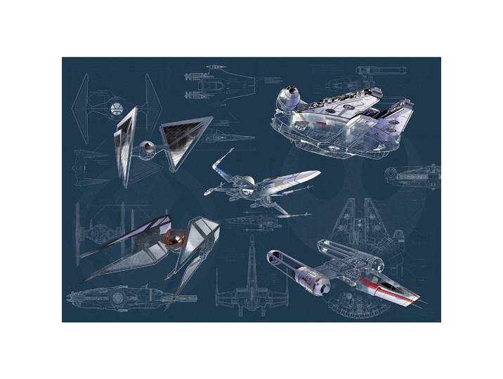 FOTOTAPETE STAR WARS BLUEPRINT DARK