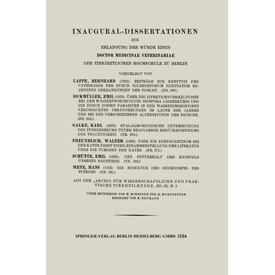 Beiträge zur Kenntnis der Pathologie der durch Sclerostomum Edentatum erzeugten Erkrankungen der Fohlen, Taschenbuch von Bernhard Lappe, Springer