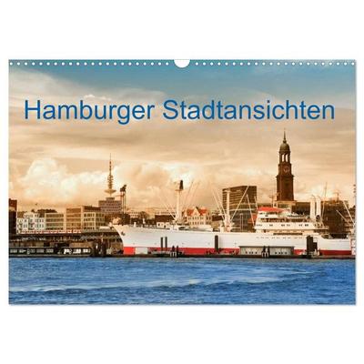 Hamburger Stadtansichten (Wandkalender 2027 DIN A3 quer), CALVENDO Monatskalender